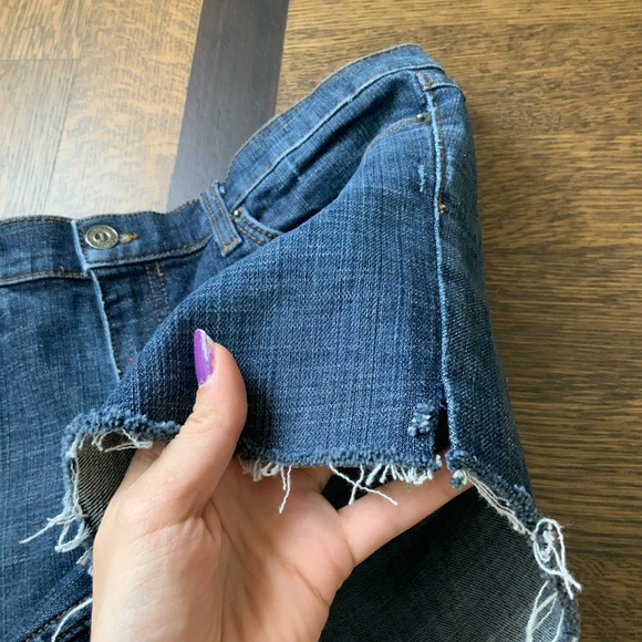 Vintage Y2K Early 2000’S JUICY COUTURE Distressed Denim Shorts Women’s Size 29 - Picture 6 of 16